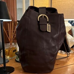 Coach Dark Brown Leather Duffel Bag backpack brown vintage